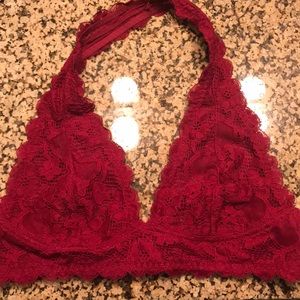 Free People Gallon Lace Halter Bralette